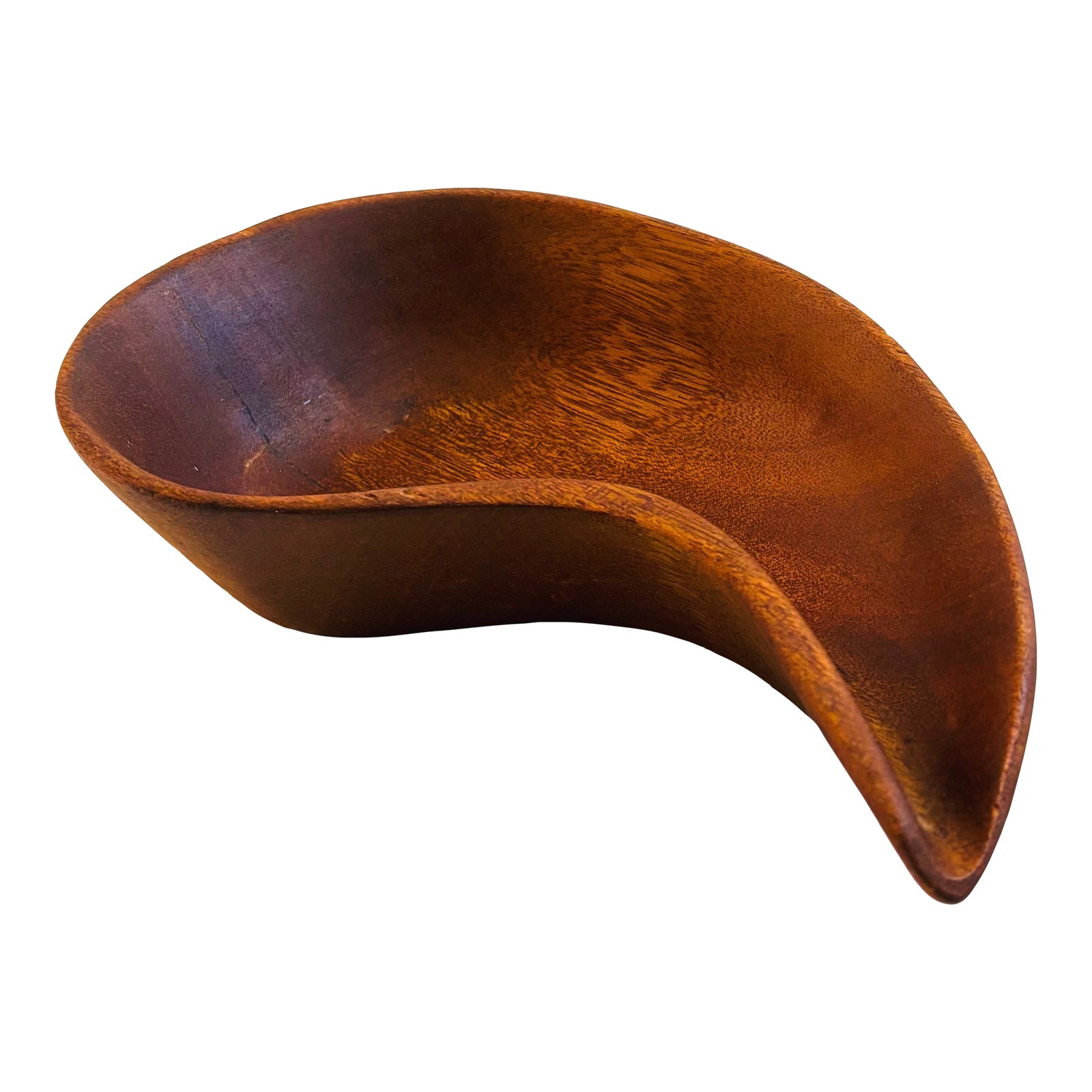Curved Wood Bowl | Chairish