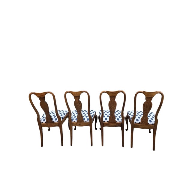 Queen Anne Vintage Queen Anne Style Dining Chairs by Century Chair Co. – Set of 6 For Sale - Image 3 of 12