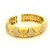 A dramatic and beautifully crafted Italian cuff bracelet in solid 18K yellow gold, dating to the late 1980s–1990s. This...