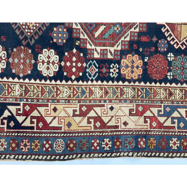 Asian Antique Antique Caucasian Shirvan Rug 4’ X 7’11” For Sale - Image 3 of 7