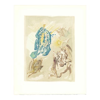 1963 Dalí Divine Comedy Engraving Paradis Chant 24 "Apothéose De Marie" (Apotheosis of Mary) For Sale