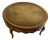 Mid-Century Weiman "Heirloom Quality" Round French Provincial Coffee Table With Gold-Tooled Leather Top For Sale