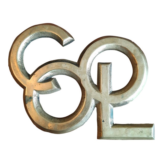 Vintage Brass Cool Sign Trivet For Sale
