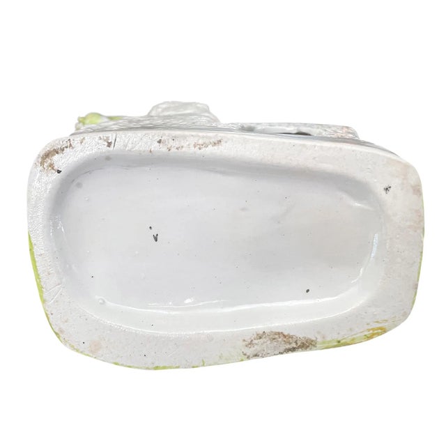 Late 19th Century Antique English Victorian Staffordshire Painted Pastille Burner For Sale - Image 5 of 6