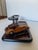 Vintage Carved Antique Car Wooden Desk Organizer For Sale - Image 10 of 11