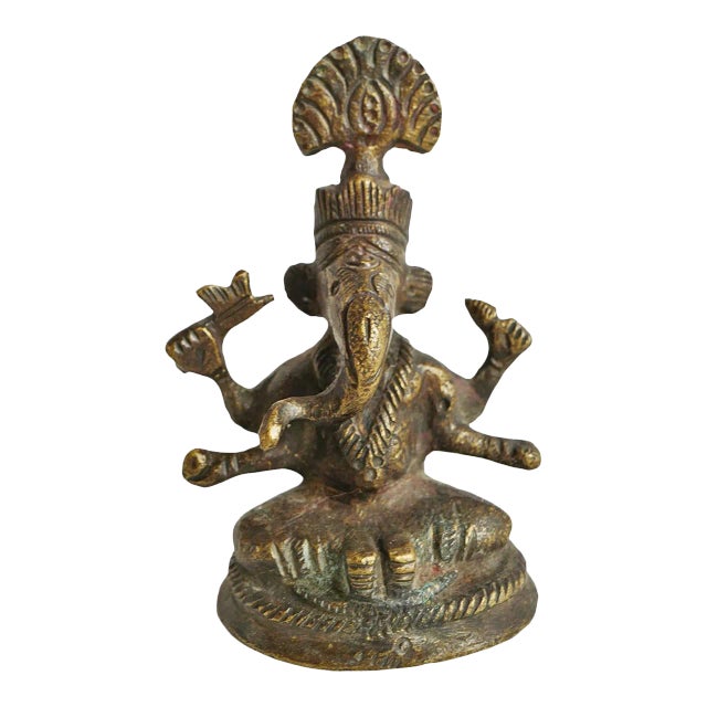 Antique Small Bronze Ganesha For Sale