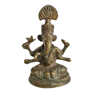 Antique Small Bronze Ganesha