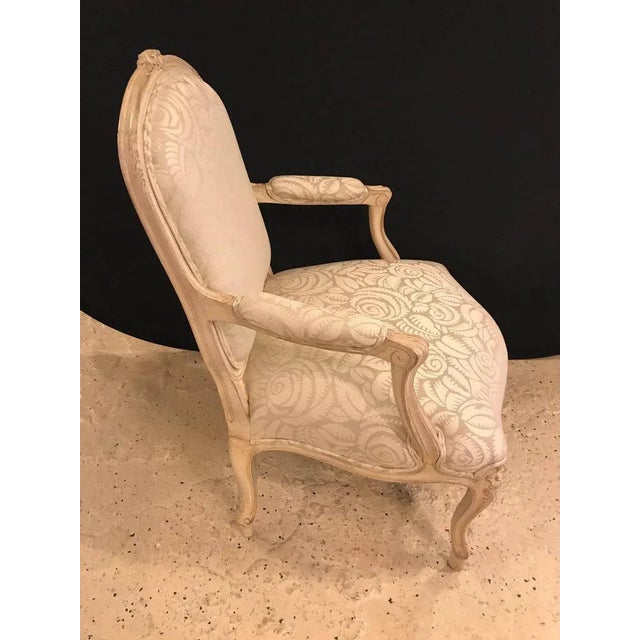 Louis XV Style Bergere Arm Chairs - a Pair For Sale - Image 9 of 10