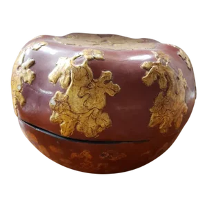 Late 19th Century Chinese Lacquerware Melon-Form Presentation Box
