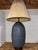 Wow this lamp is a showstopper, huge monumental lamp, beautiful Cornflower blue turned pottery, ceramic that almost has a...