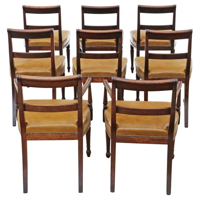 This fine-quality early 19th-century Georgian set of dining chairs displays attractive age, colour, and patina. A rare...