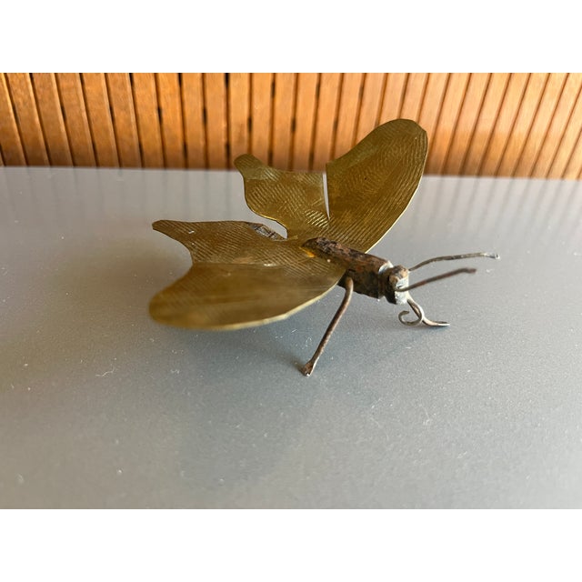 Brass Moth Insect Handmade French 2 X 4 For Sale - Image 12 of 16