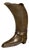 English 1920s Hand-Hammered Copper and Brass Musketeer Boot Umbrella Stand For Sale
