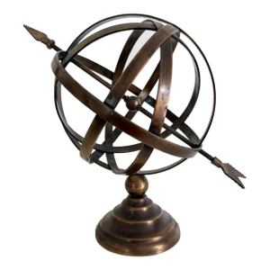 Vintage Brass Armillary Sphere W Arrow Nautical Maritime Astrolabe Globe
