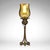 Antique Tiffany Studios Tripod Candlestick With Feather Favrile Glass Shade For Sale - Image 10 of 10