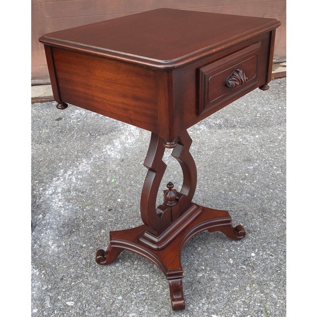 Pair Vander Ley Bros for Betty Lewis Rococo Revival Genuine Mahogany Side Tables, Circa 1920s For Sale - Image 12 of 17