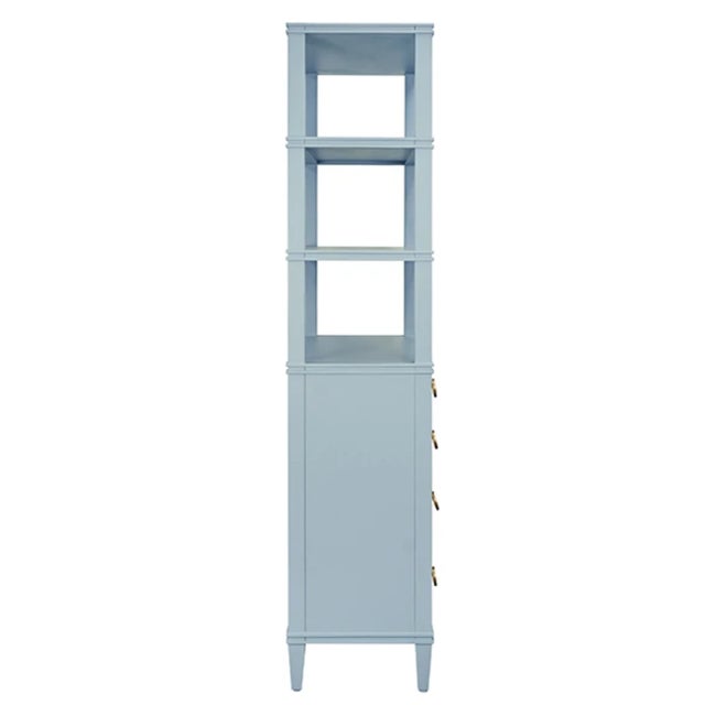Matthew Izzo Home Brooke Light Blue Lacquer Four Drawer Etagere For Sale In New York - Image 6 of 7