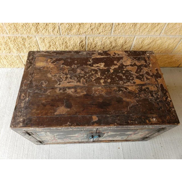 Early 19th Century Chinese Black Wooden Cabinets - Set of 2 For Sale - Image 9 of 11