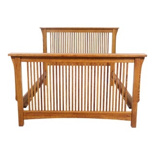 Mission Oak Arts & Crafts Full Size Prairie Bed For Sale