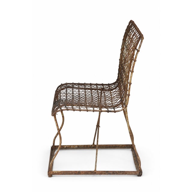 Antique Industrial Wire Garden Bench For Sale In Los Angeles - Image 6 of 8