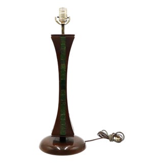 Mid 20th Century Mexican Table lamp with beautiful stone inlays For Sale