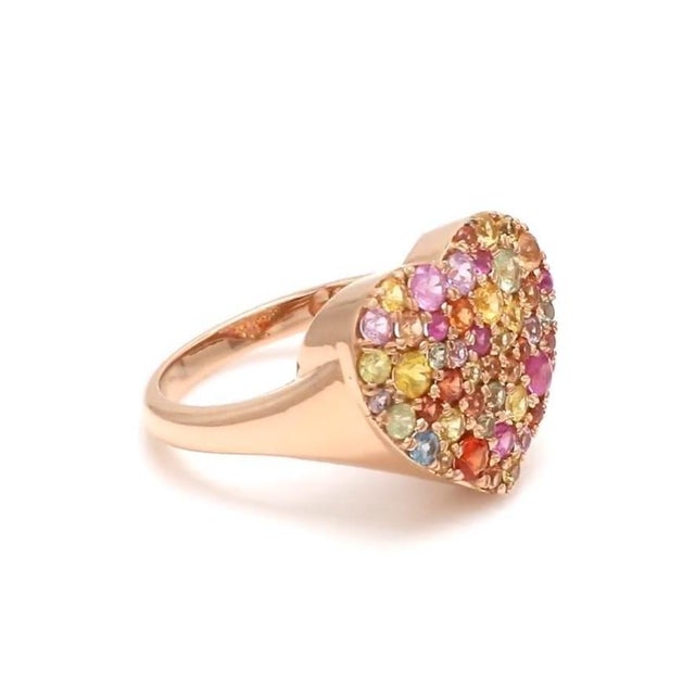 Natural 1.15 cts rainbow sapphire ring in 18k gold For Sale - Image 11 of 18