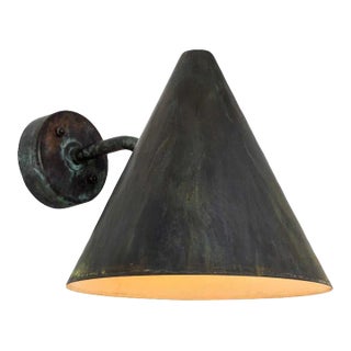Hans-Agne Jakobsson 'Tratten' Darkly Patinated Outdoor Sconce For Sale