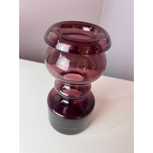 Red Pompadour Vase in Wine Red by Nanny Still for Riihimäen Lasi For Sale - Image 8 of 11