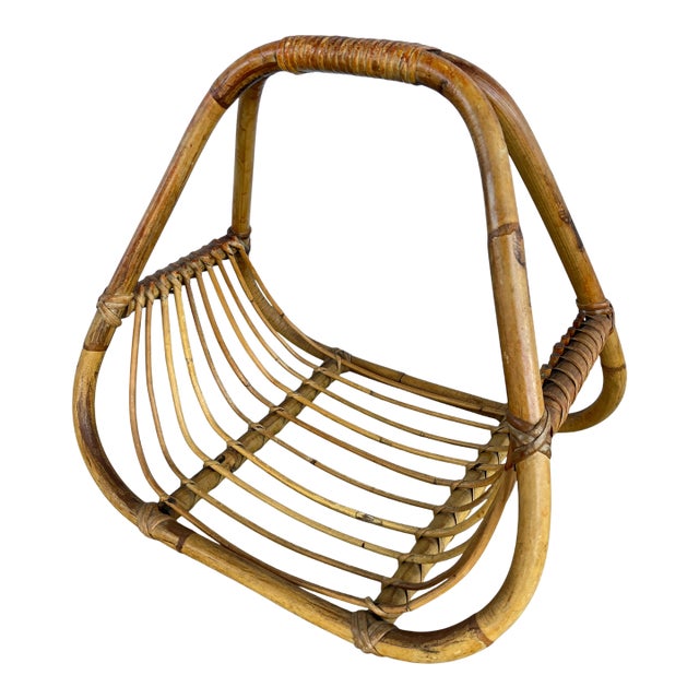 Mid-Century Modern Bamboo and Rattan Magazine, Circa 1970s For Sale