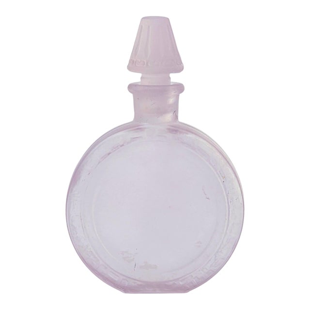 Frosted Uv Reactive Manganese Glass Perfume Bottle With Stopper For Sale