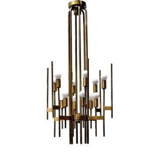 Large 12-Light Chandelier by Gaetano Sciolari for Sciolari, 1970s For Sale