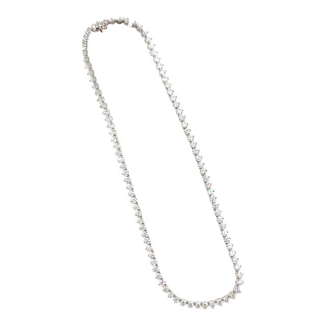 24.10 Ct Diamond Tennis Necklace For Sale