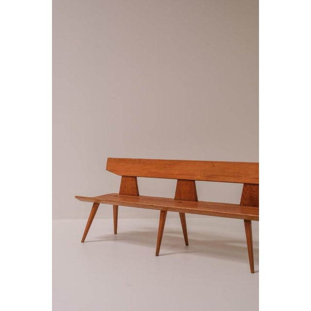 Pine Bench by Jacob Kielland Brandt for I. Christiansen, Denmark, 1960s For Sale - Image 3 of 14
