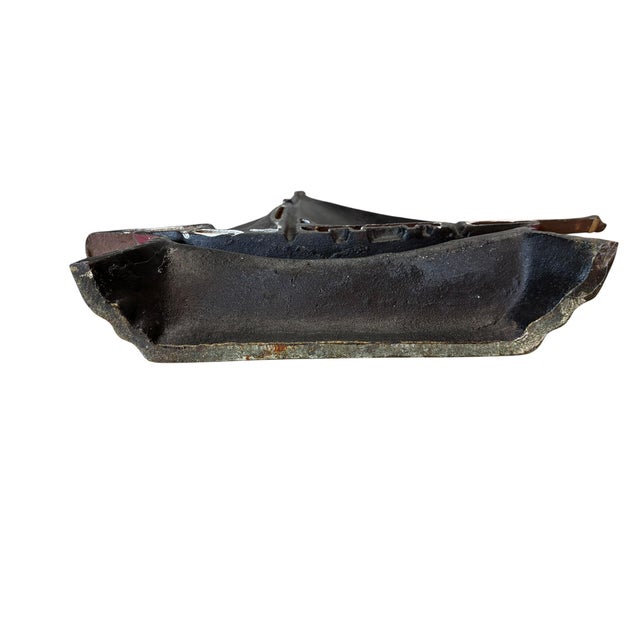 Late 20th Century Cast Iron Sailboat Doorstop on Wave Base For Sale In Milwaukee - Image 6 of 6