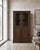 Antique Indian Armoire | Glass Display Cabinet | Vintage Teak Wood Cabinet | Wabi Sabi Decor For Sale - Image 6 of 6