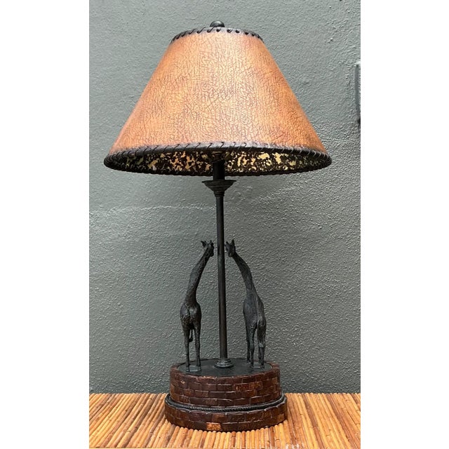 Maitland - Smith Vintage Maitland Smith Giraffe Bronze Table Lamp For Sale - Image 4 of 12