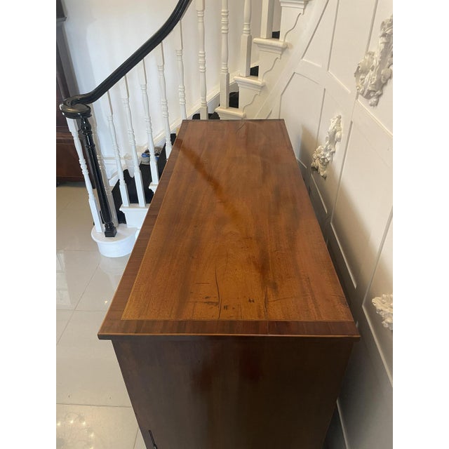 Antique George III Figured Mahogany Double Secretaire Desk, 1800 For Sale - Image 9 of 18