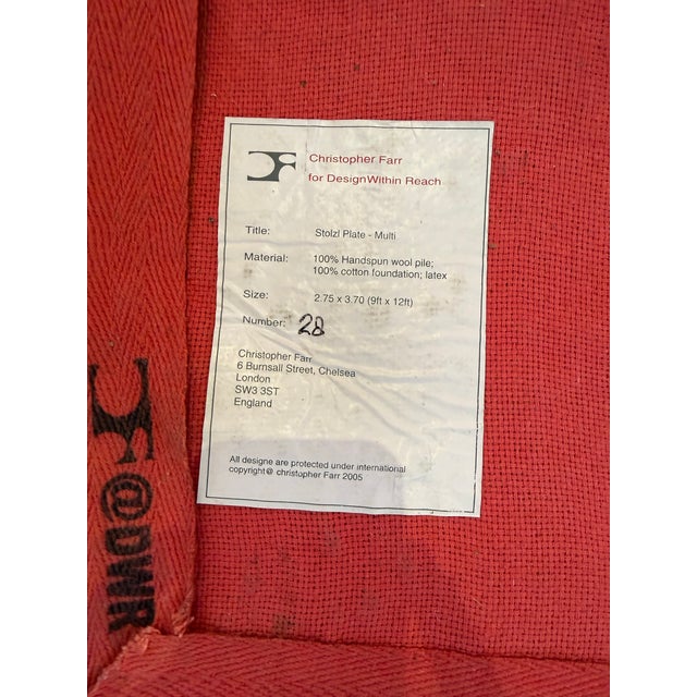 9ft X 12ft Christopher Farr for Design Within Reach Bauhaus Gunta Stölzl Plate Area Rug For Sale In San Francisco - Image 6 of 12