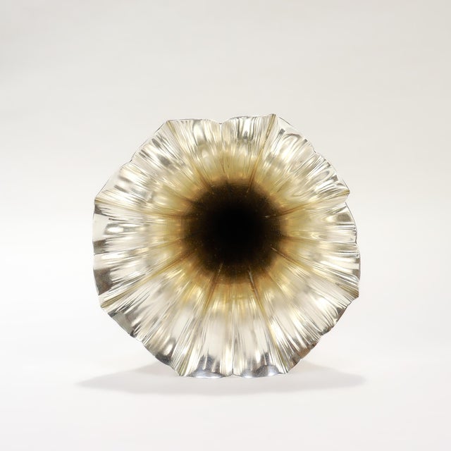 Silver Antique 11" Tiffany & Co. Gilt Sterling Silver Floriform Trumpet Flower Vase For Sale - Image 8 of 15