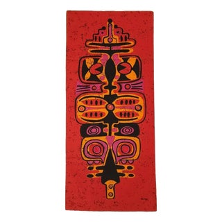 Mid-Century German Pop Art Screen-Printed Wall Hanging by Traute Sänger, 1970s For Sale
