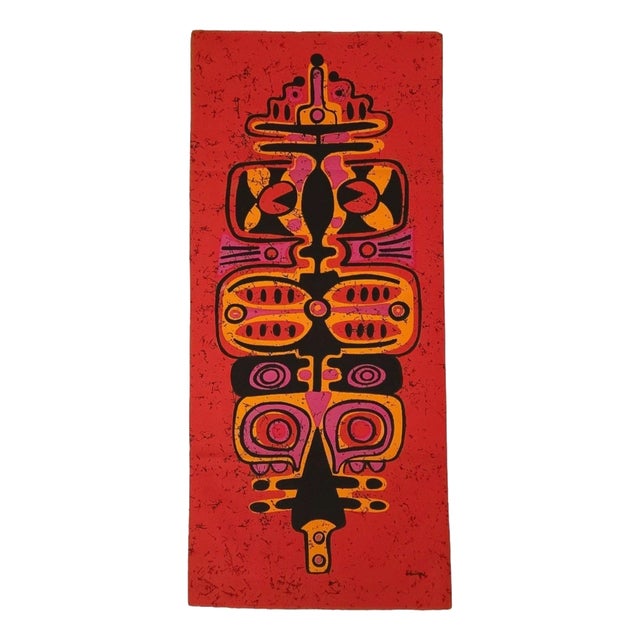 Mid-Century German Pop Art Screen-Printed Wall Hanging by Traute Sänger, 1970s For Sale