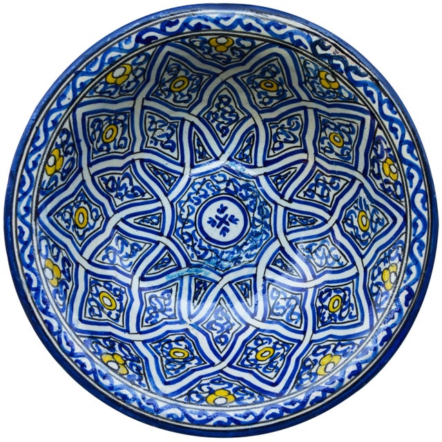 Early 20th Century Moorish-Patterned Pedestal Bowl For Sale In New York - Image 6 of 10