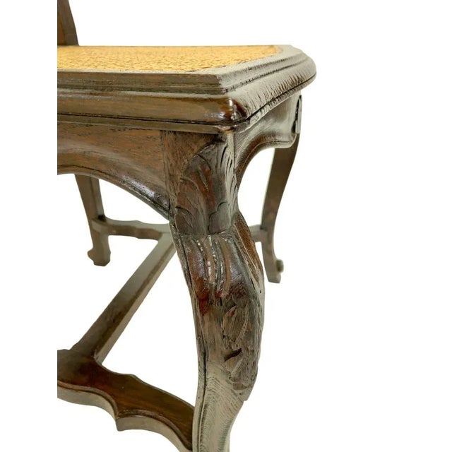 Chairs with Rattan Braid, France, 1750s, Set of 4 For Sale - Image 4 of 9