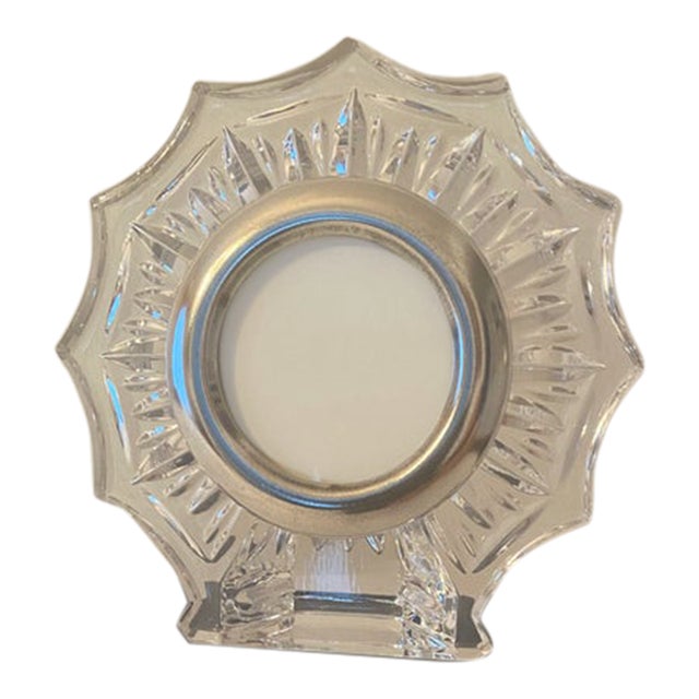 Late 20th Century Waterford Crystal Round Portrait Frame Mint Condition For Sale