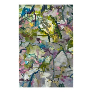 Before the Flowers Settle — Botanical Abstract on Paper by Mary Elizabeth Marvin For Sale