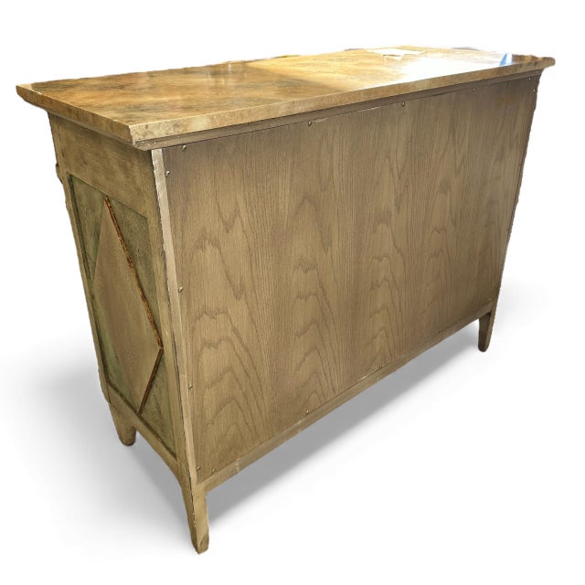 Traditional 1980s Venetian Style Painted Palm Beach Regency John Widdicomb Chest of Drawers For Sale - Image 3 of 16