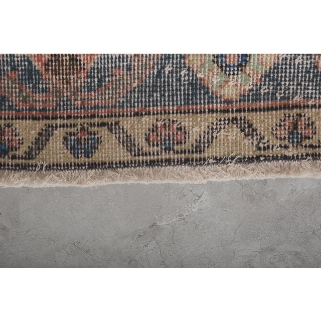 Textile 1960s Hand-Knotted Anatolian Konya Runner - Stair Carpet 23'7' X 12'5'' For Sale - Image 7 of 12