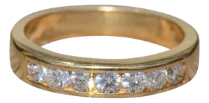The Lyla: Ladies 14K Gold Band Channel set with 0.70 CTW Diamonds
