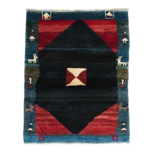 Vintage Gabbeh Rug 3'8'' x 4'10''