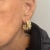 1980s Pair of Cartier Maillon Panthere Diamond 5 Row Hoop Yellow Gold Earrings For Sale - Image 11 of 16